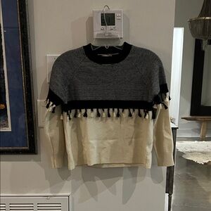 Gilli Black and Cream Knit Sweater